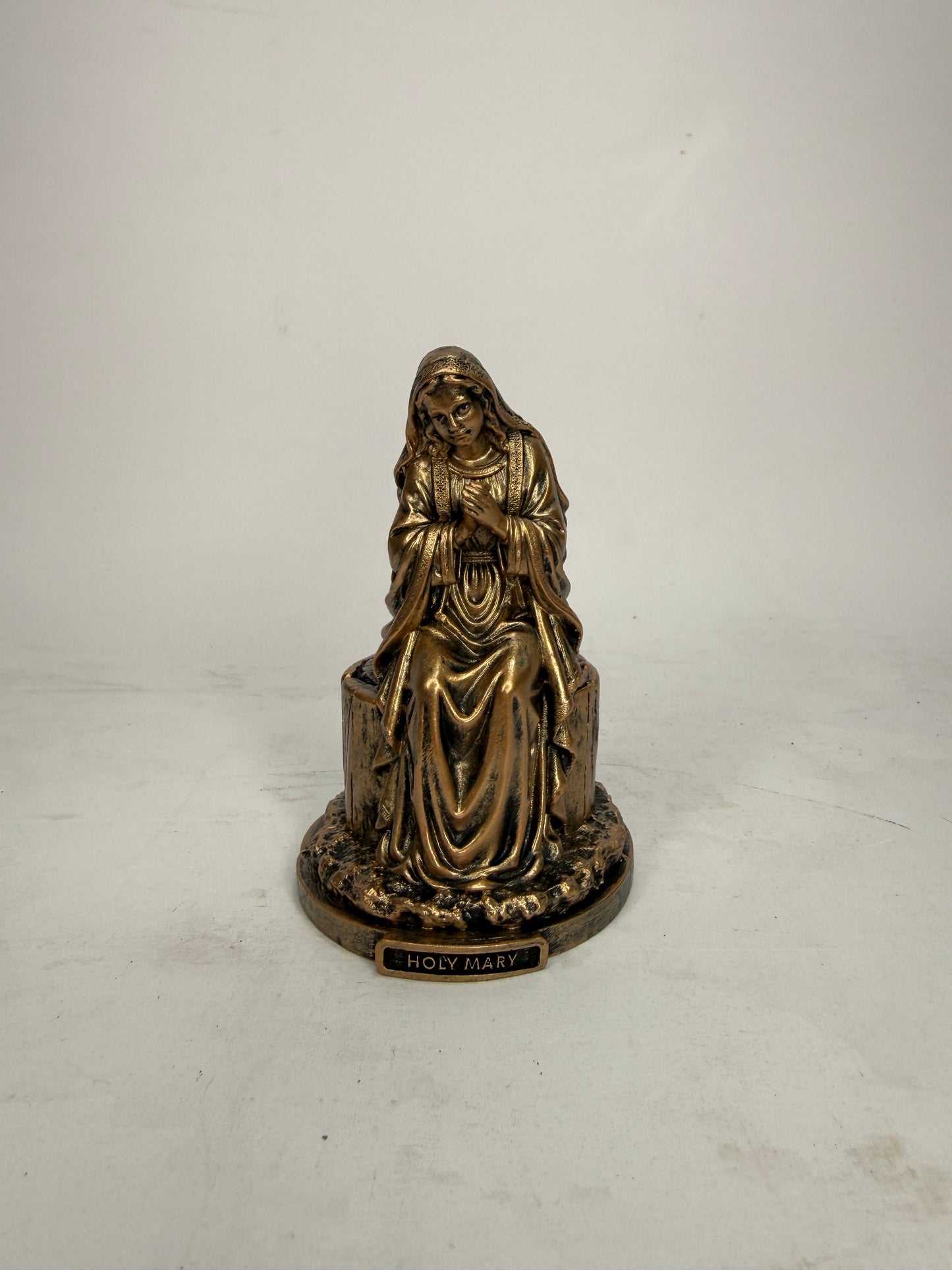 Holy Mary - 3.5" Bronze Finish Resin Statue (V1462)