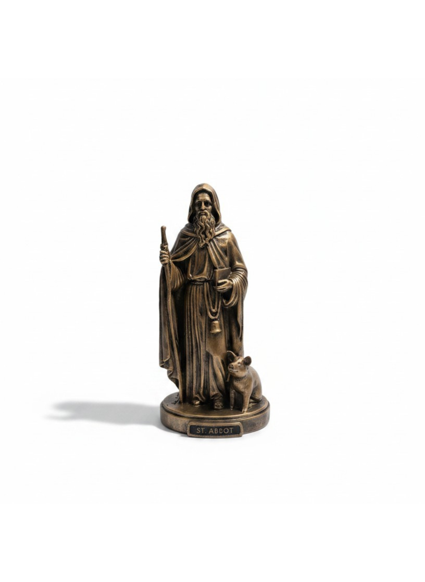 Saint Abbot - 3.5" Bronze Finish Resin Statue (V1441)