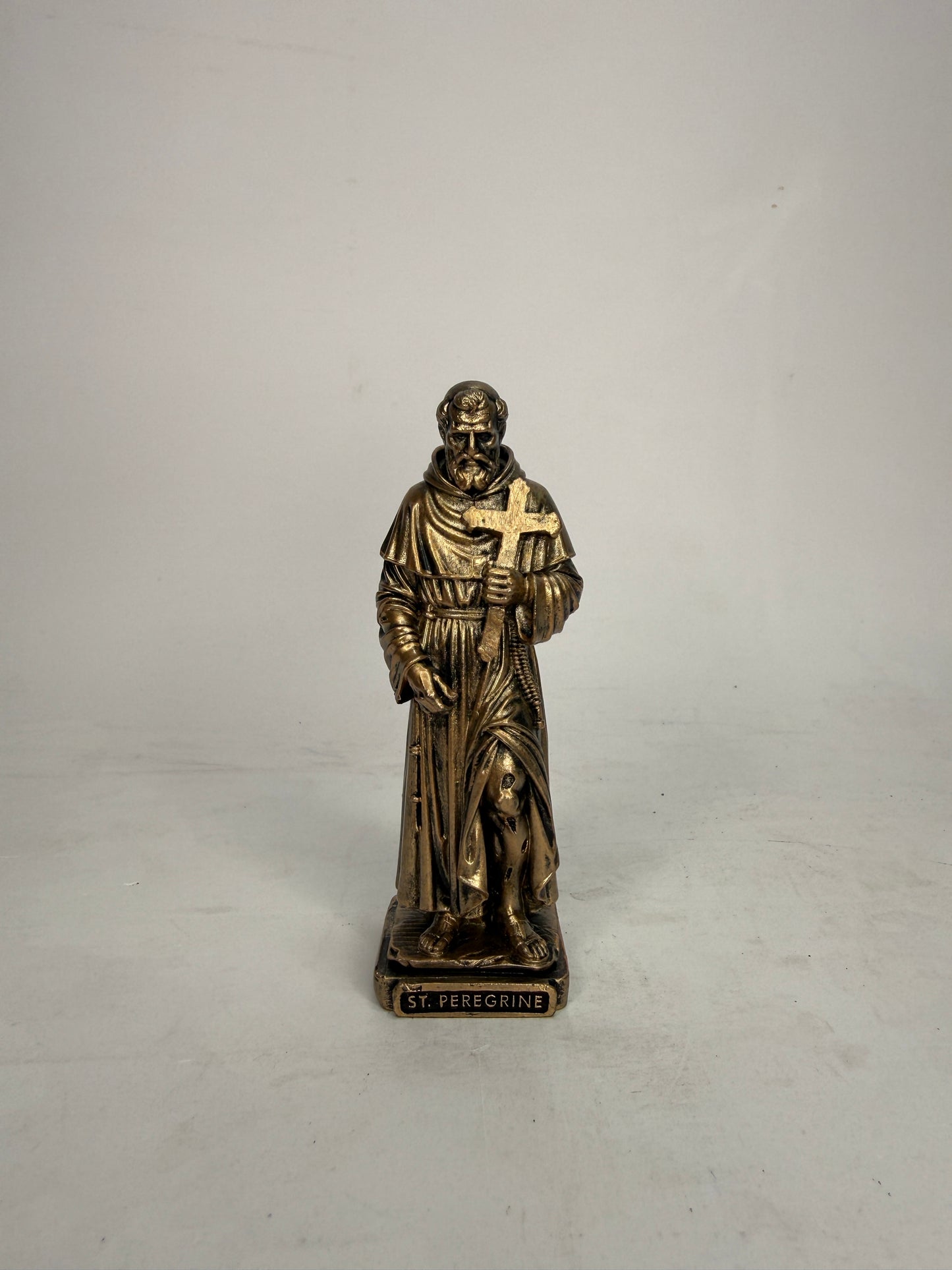 Saint Peregrine - 3.5" Bronze Finish Resin Statue (V1465)