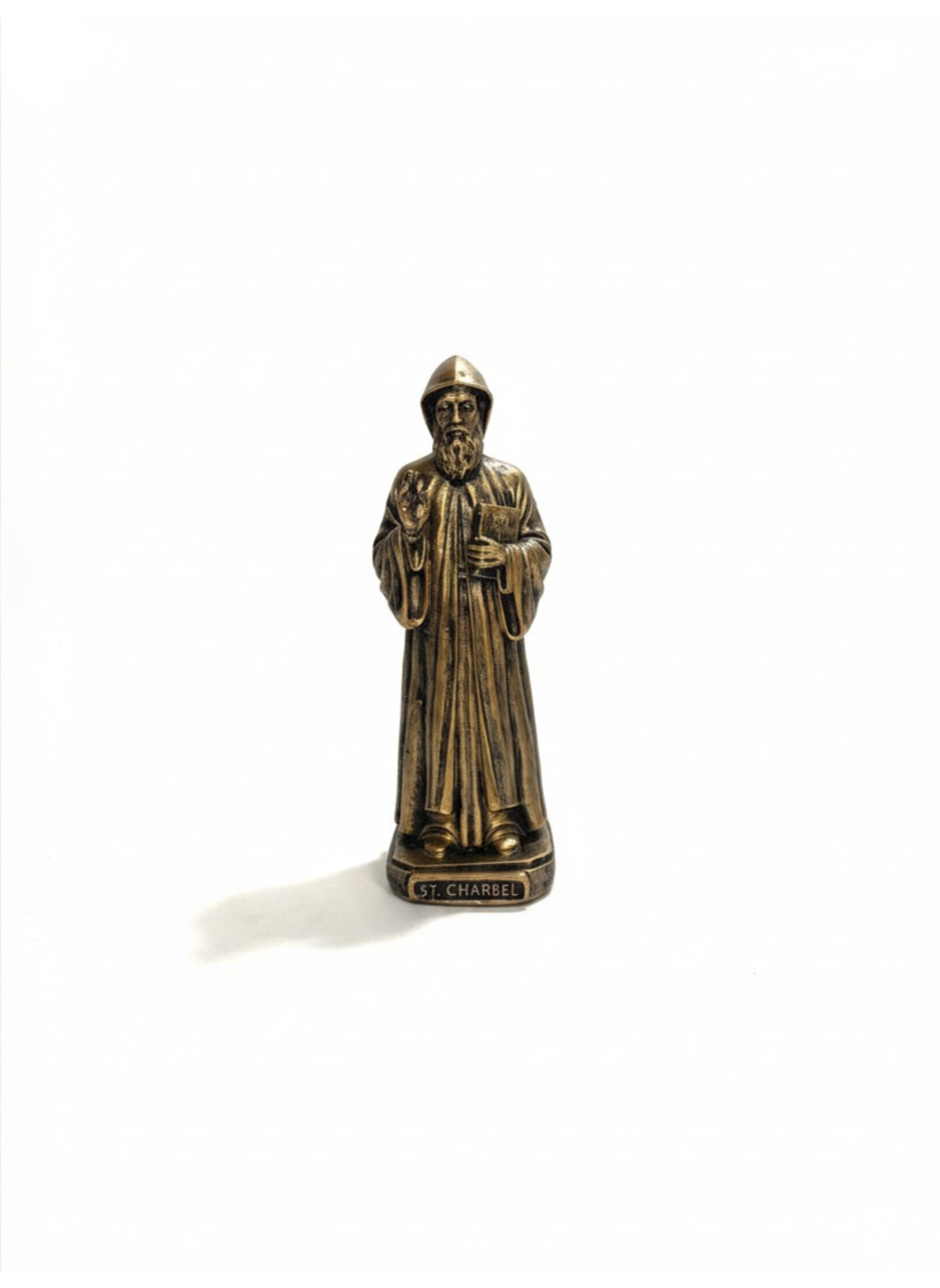 Saint Charbel - 3.5" Bronze Finish Resin Statue (V1439)