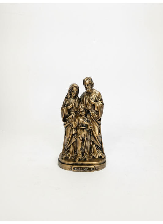 Holy Family - 3.5" Bronze Finish Resin Statue (V1453)