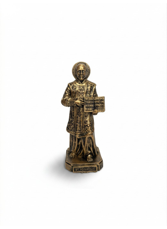 Saint Ignatius of Loyola - 3.5" Bronze Finish Resin Statue (V1444)