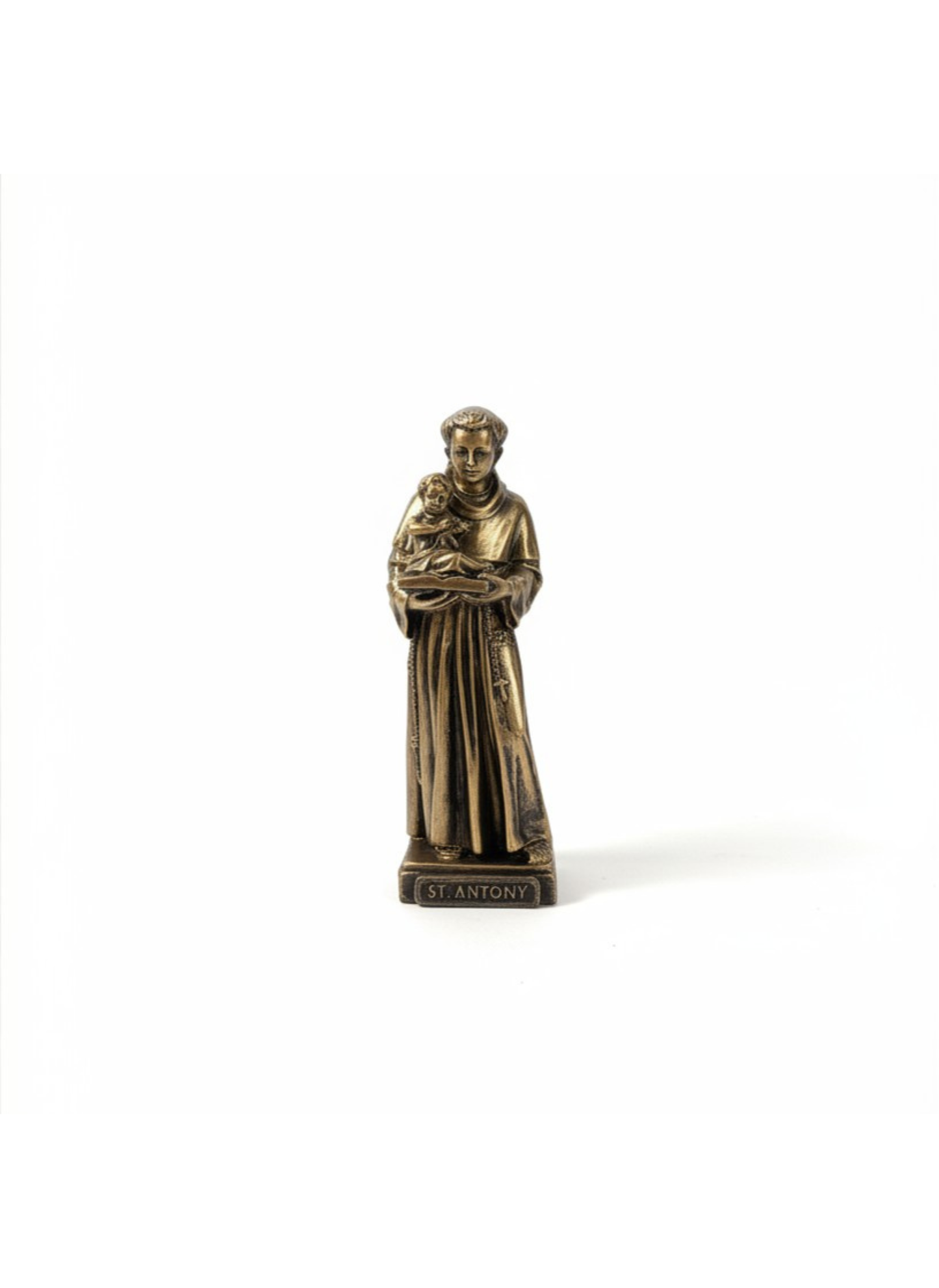 Saint Anthony - 3.5" Bronze Finish Resin Statue (V1445)