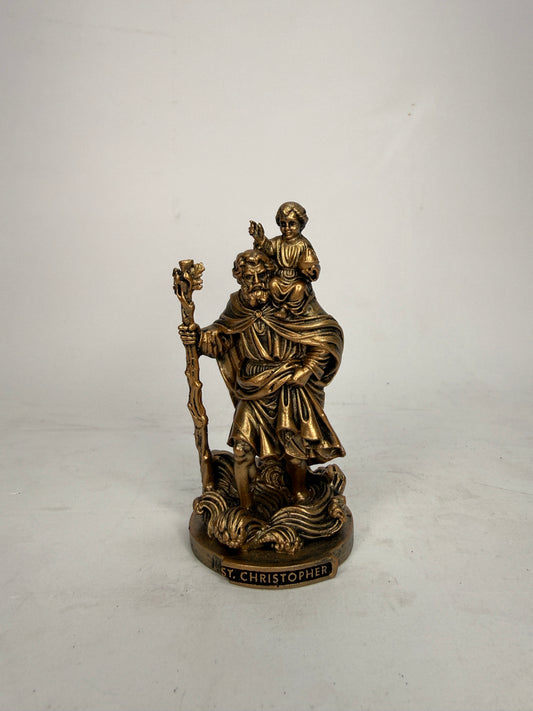 Saint Christopher - 3.5" Bronze Finish Resin Statue (V1460)
