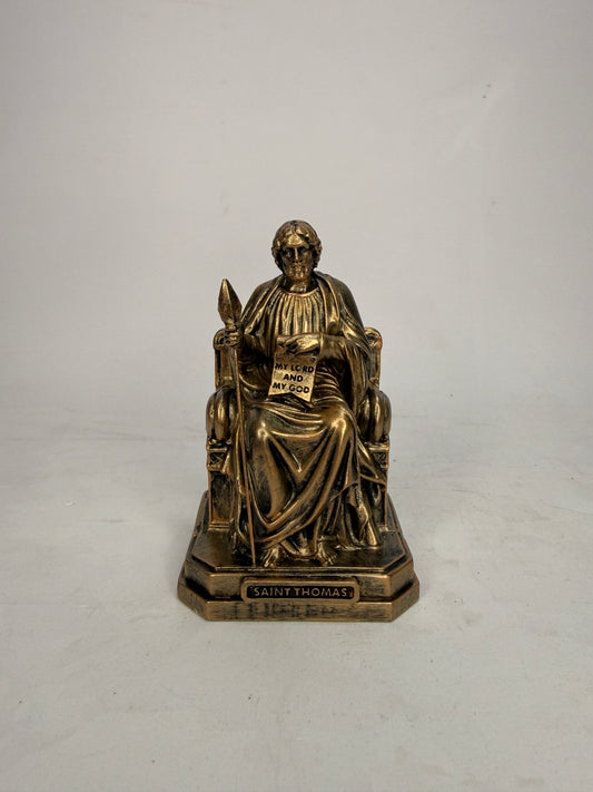 Saint Thomas the Apostle - 3.5" Bronze Finish Resin Statue (V1455)