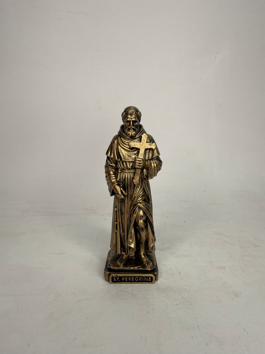 Saint Peregrine - 3.5" Bronze Finish Resin Statue (V1465)